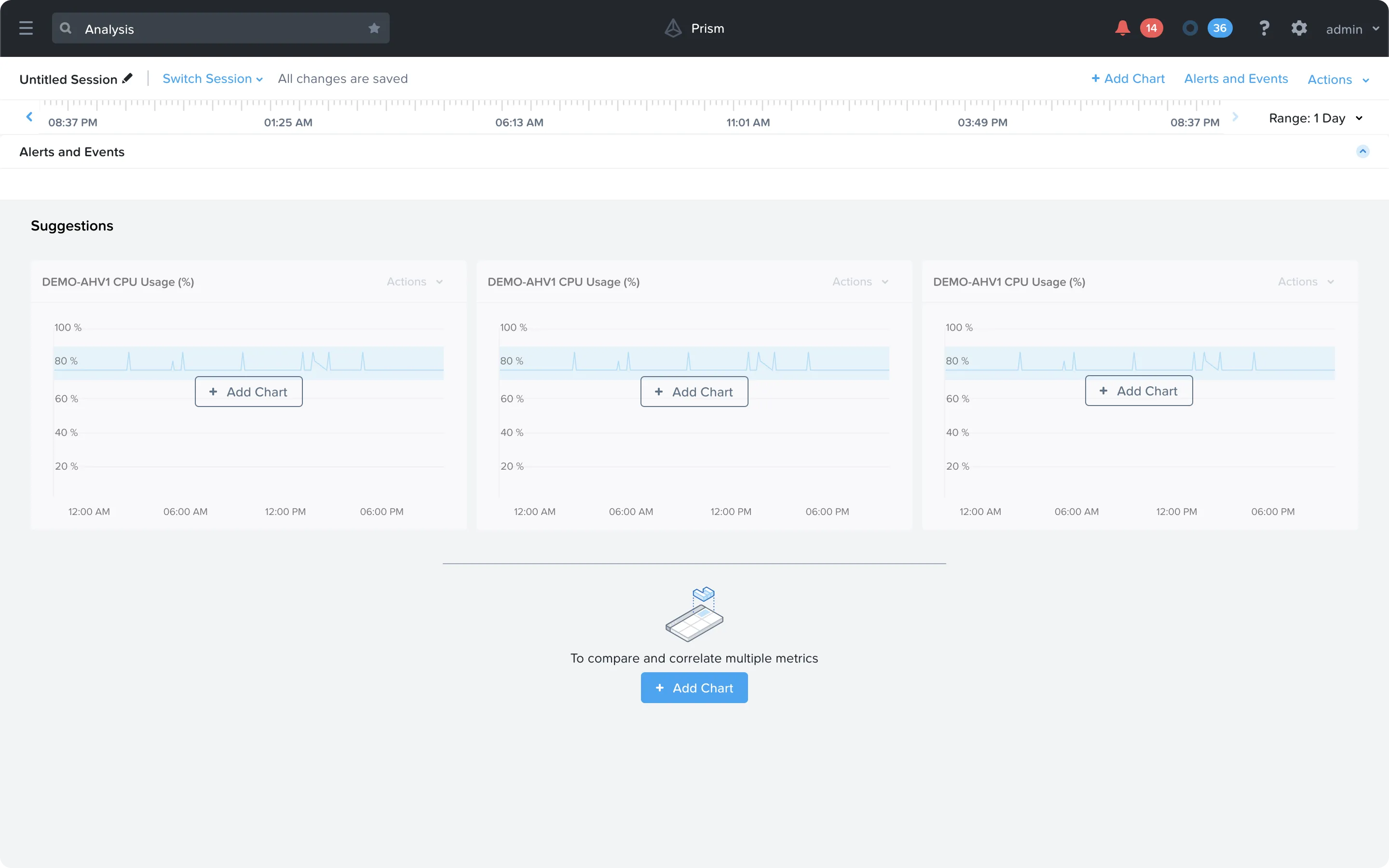 Analysis page - Quick Add