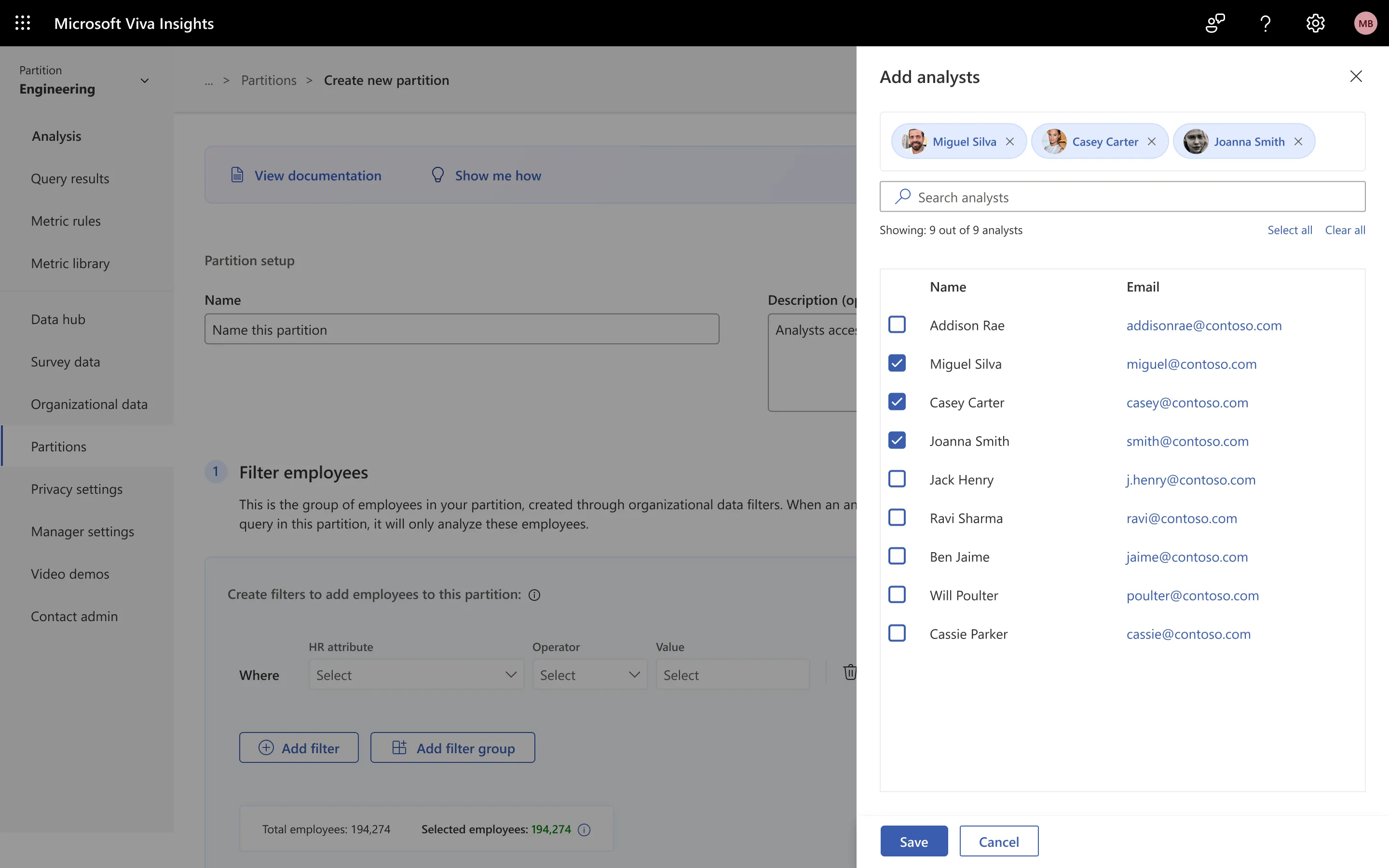 Adding attributes in the old platform, which is Workplace Analytics